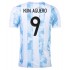 Camisola Argentina Kun Aguero 9 Equipamento Primeiro 2021 Manga Curta